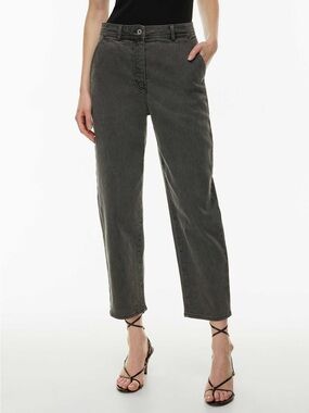 Aritzia Little Moon High‎ Rise Straight Leg Pants Gray Size 2 Minimalist Chic
